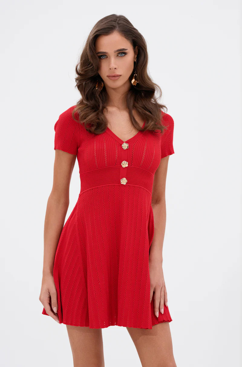 RUBY RED MINI DRESS | AKIRA