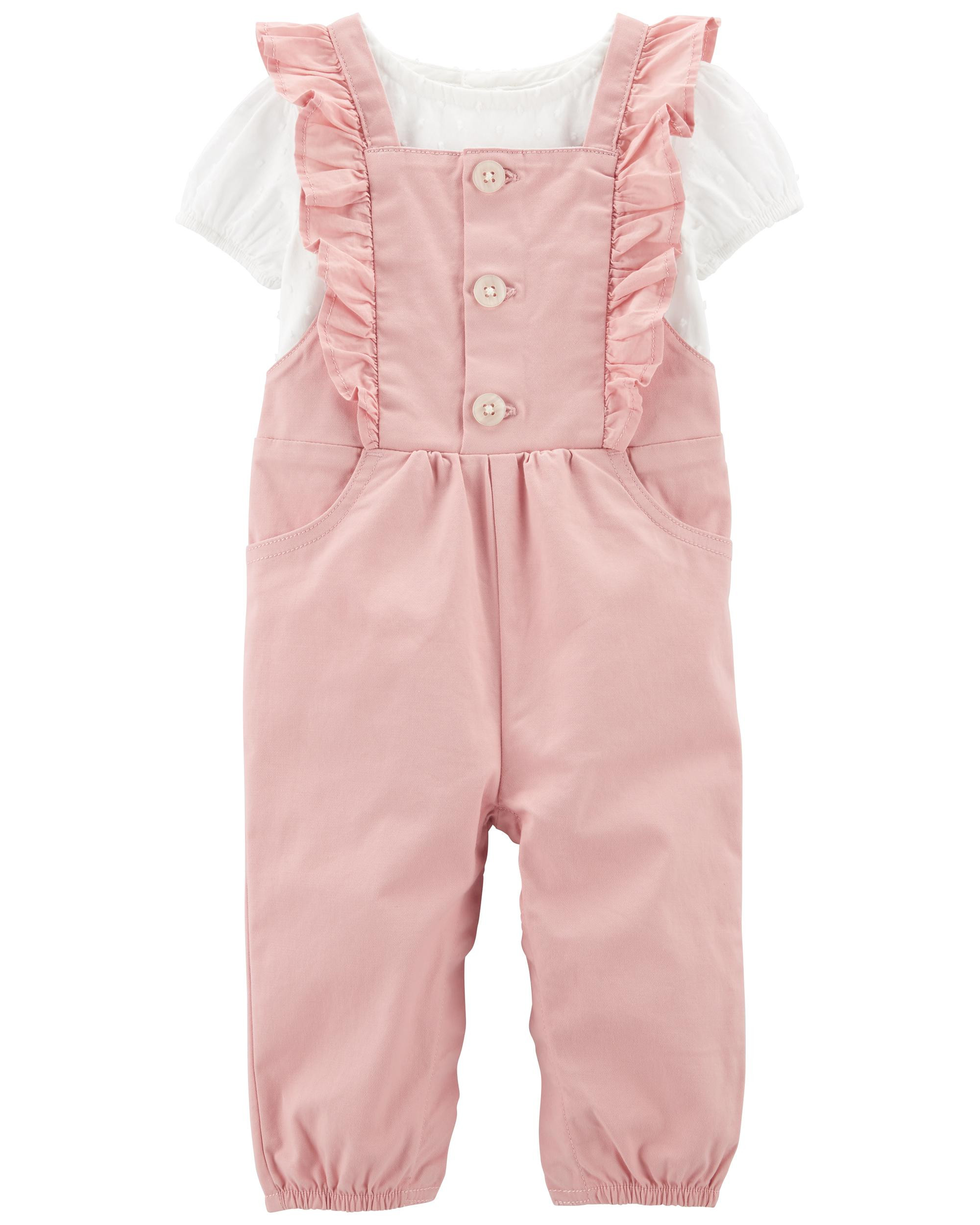 Baby 2-Piece Tee & Twill Overall Set | carters.com | Carter's