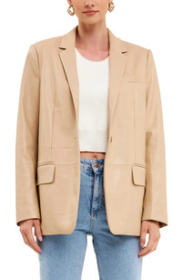 Click for more info about Endless Rose Faux Leather Blazer | Nordstrom