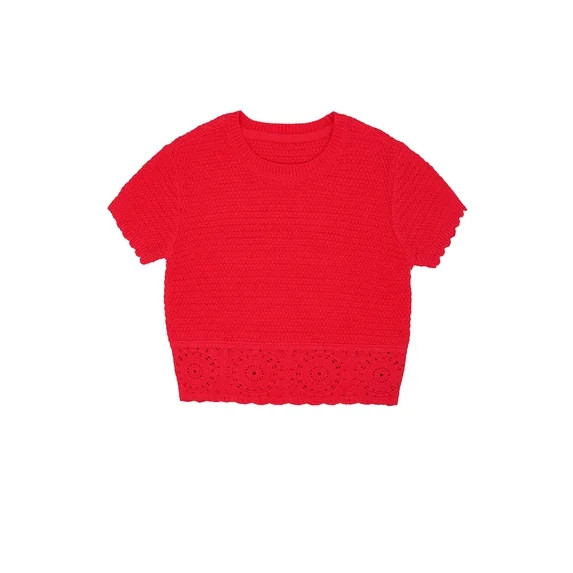 Wonder Nation Girls Trend Crochet Top, sizes 4-18 & Plus | Walmart (US)