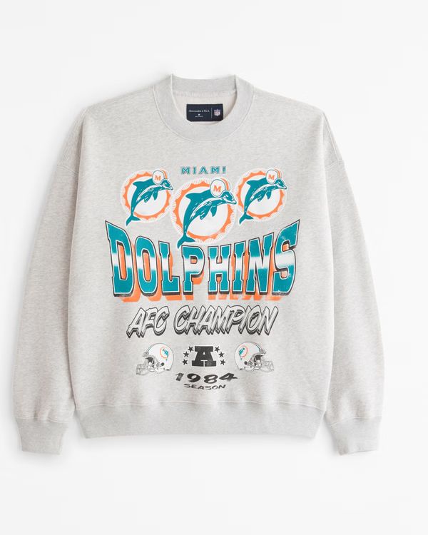 Miami Dolphins Graphic Crew Sweatshirt | Abercrombie & Fitch (US)