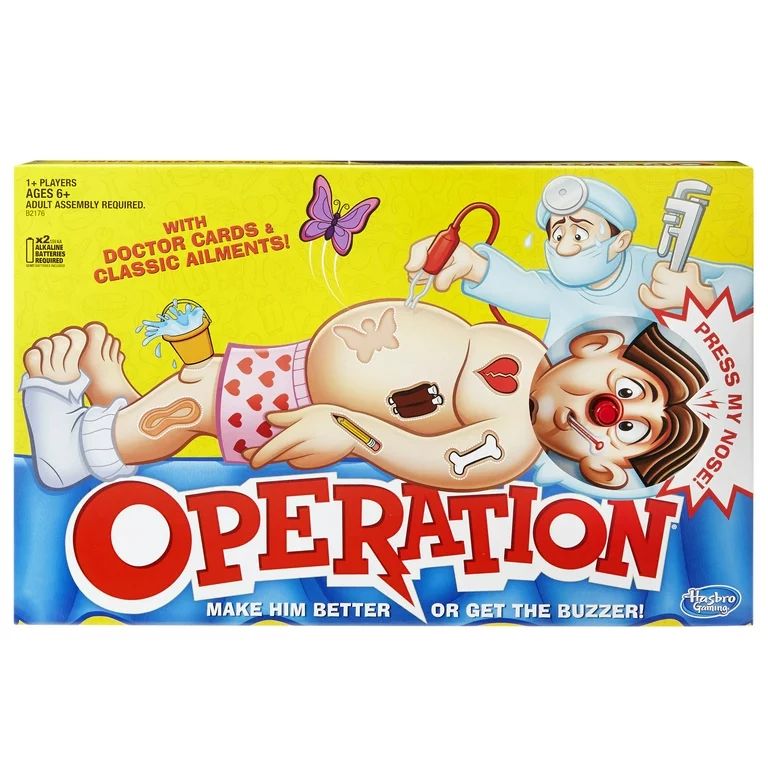 Classic Family Favorite Operation Game, Board Game for Kids Ages 6 and Up | Walmart (US)