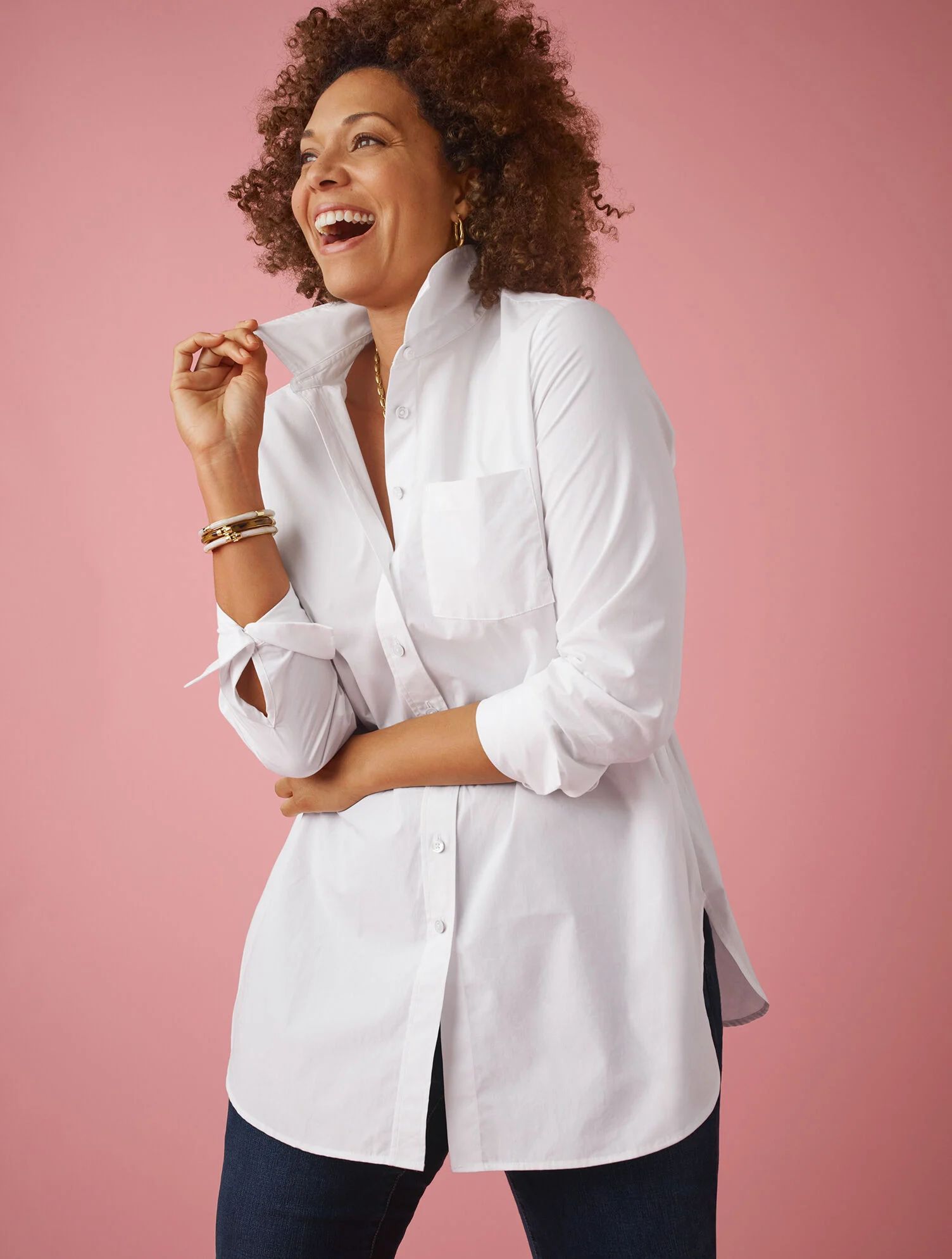 The Oversized Poplin Shirt | Talbots