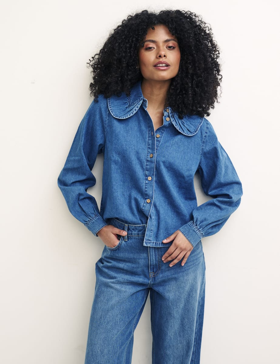 Denim Collared Blouse | Nobody's Child