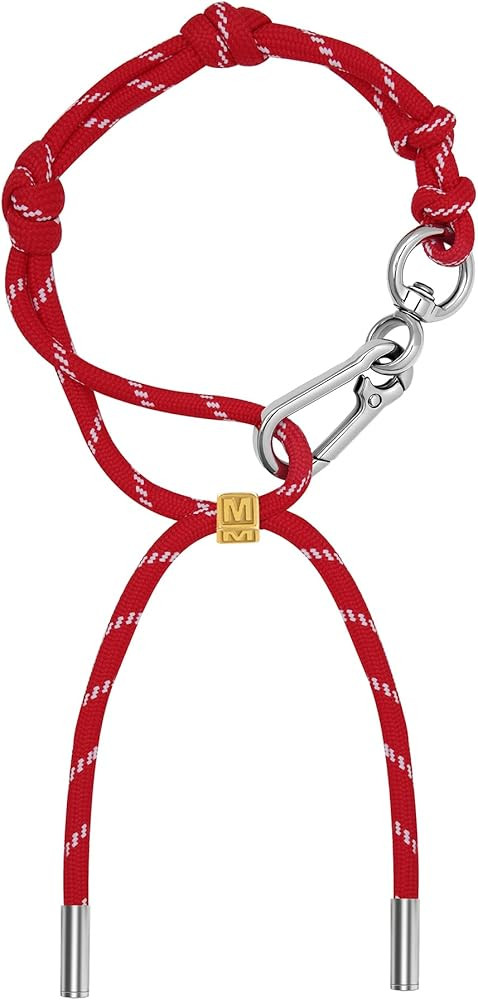 Cute Initials Charm Rope Keychain for Women Men Carabiner Knot Lanyard Keyring, Charms for Purse ... | Amazon (US)