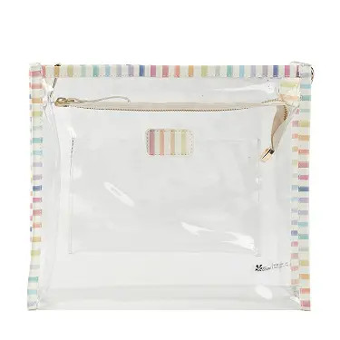 Watercolor Stripes Colorful Clear Crossbody Stadium Bag | Erin Condren | Erin Condren