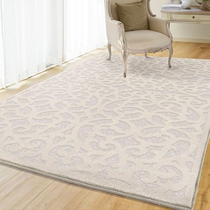 Orian Rugs Boucle' Seaborn Natural Area Rug, 7'9" x 10'10", Ivory | Amazon (US)