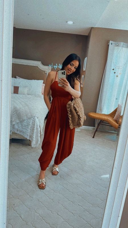 You guys! This jumpsuit is so comfy and will be so cool on hot summer days. I cannot wait to bring it in vacation with me. I love the boho vibes paired with a straw tote bag and my gold flat sandals. Use code: 15life to save 15% off at Halara. They’re not just leggings!♥️♥️♥️♥️♥️
#halara #halaraleggings #affordablefashion #jumpsuit 

#LTKover40 #LTKSeasonal #LTKstyletip