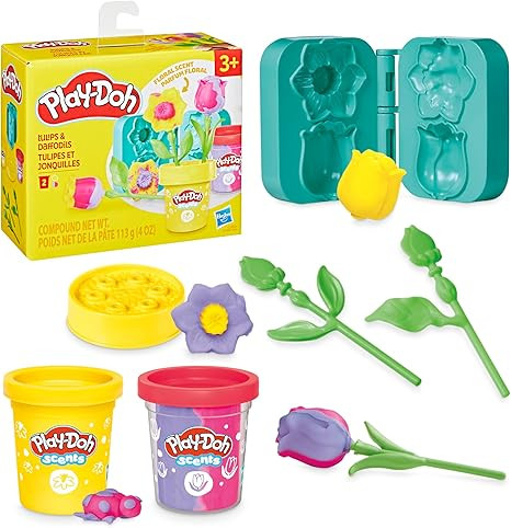 Play-Doh Tulips & Daffodils Flower Toy, Kids Arts & Crafts Kit, Gifts for Girls & Boys 3 Tulips &... | Amazon (US)