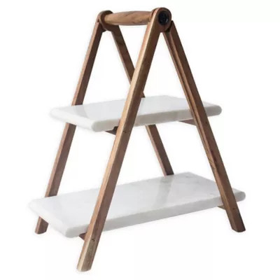 Artisanal Kitchen Supply® 2-Tier Marble Server | Bed Bath & Beyond | Bed Bath & Beyond