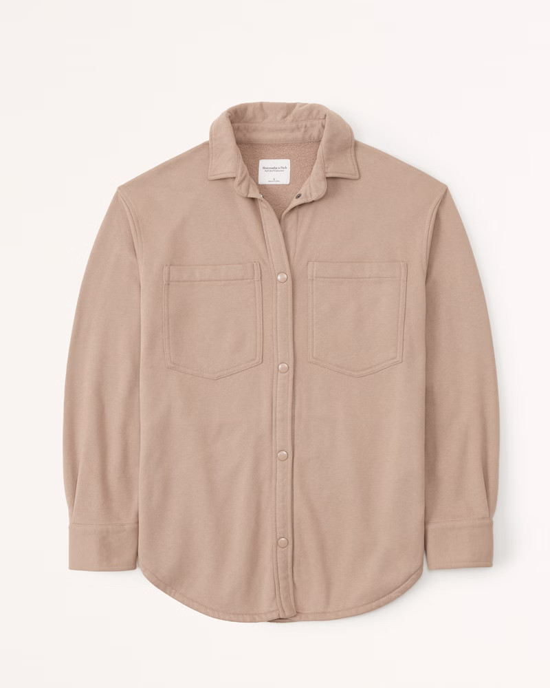 Fleece Shirt Jacket Brown Shirt Jacket Brown Shirts Brown Jackets Abercrombie Shirt Jacket | Abercrombie & Fitch (US)
