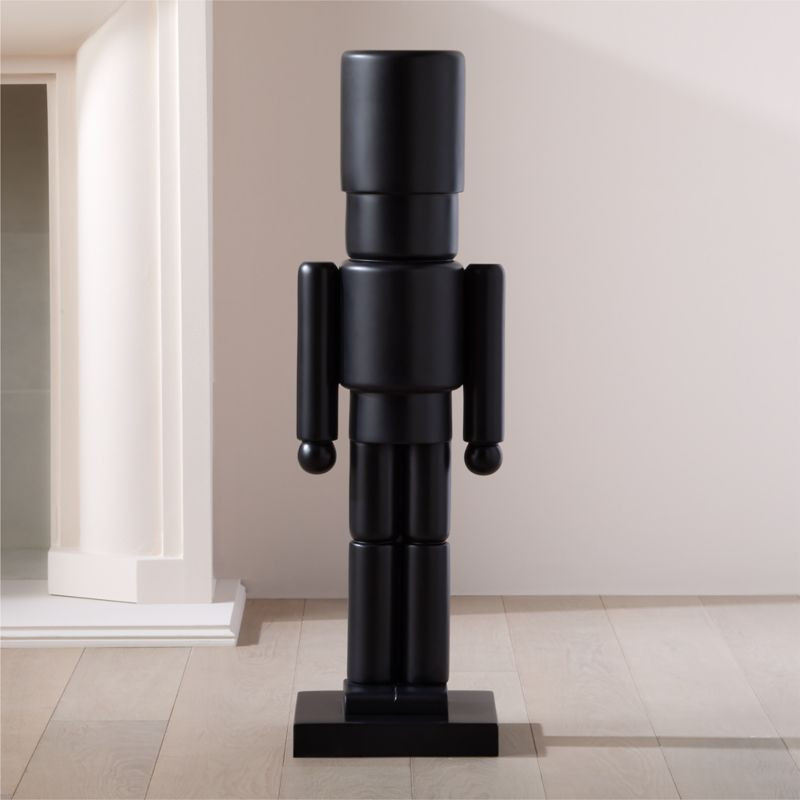 Black Cement Large Toy Soldier Figure 40" + Reviews | CB2 | CB2