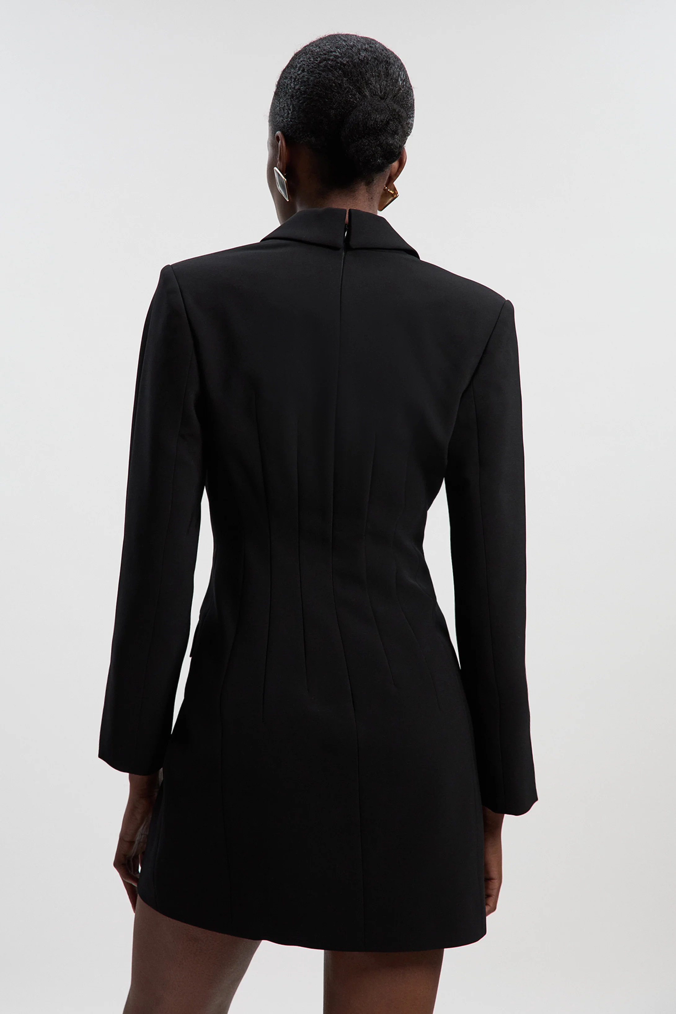 Polished Tailored Cowl Neck Blazer Mini Dress | Karen Millen UK + IE + DE + NL