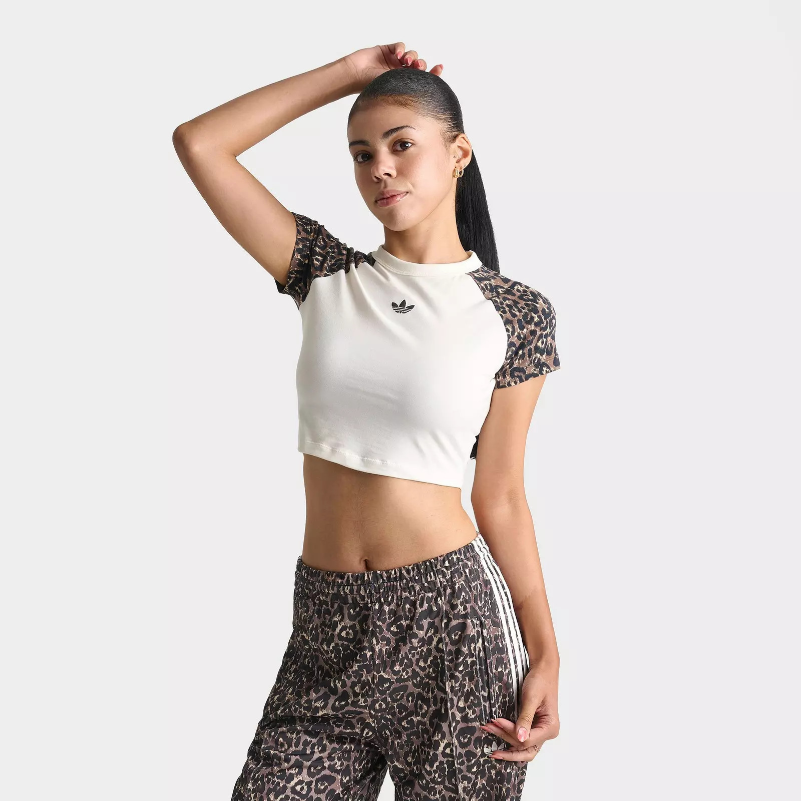 Women's adidas Originals Leopard Raglan Slim T-Shirt | JD Sports (US)