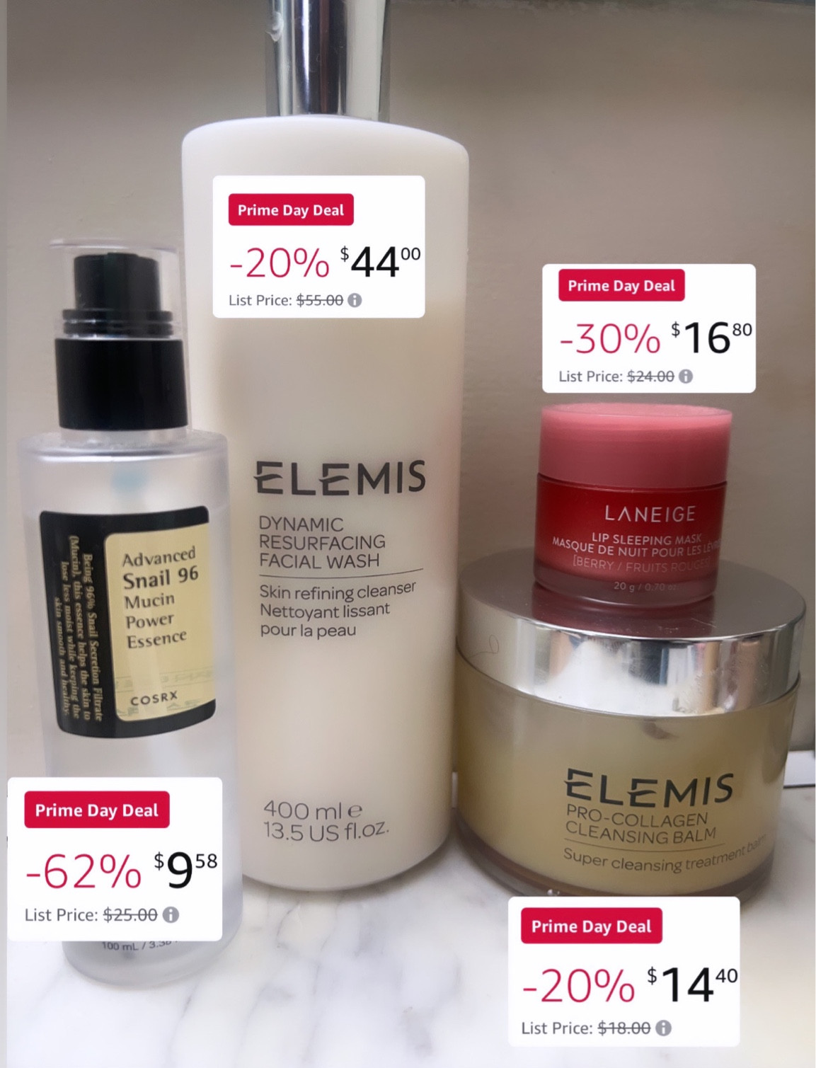 My skincare is on sale for Amazon Prime Day! Prime Day Deals 2024, my favorite Elemis cleansing balm and face wash are 20% off and the viral snail essence is 62% off! Plus my bestseller lip mask is 30^ off! Today is the last day to save for Prime Day! Skincare bestsellers, #LaidbackLuxeLife

Follow me for more fashion finds, beauty faves, lifestyle, home decor, sales and more! So glad you’re here!! XO, Karma

#LTKFindsUnder50 #LTKBeauty #LTKSaleAlert