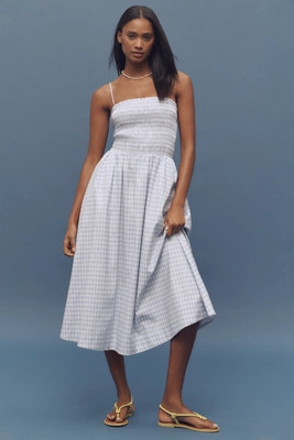Reformation Kerrie Smocked Midi Dress | Anthropologie (US)