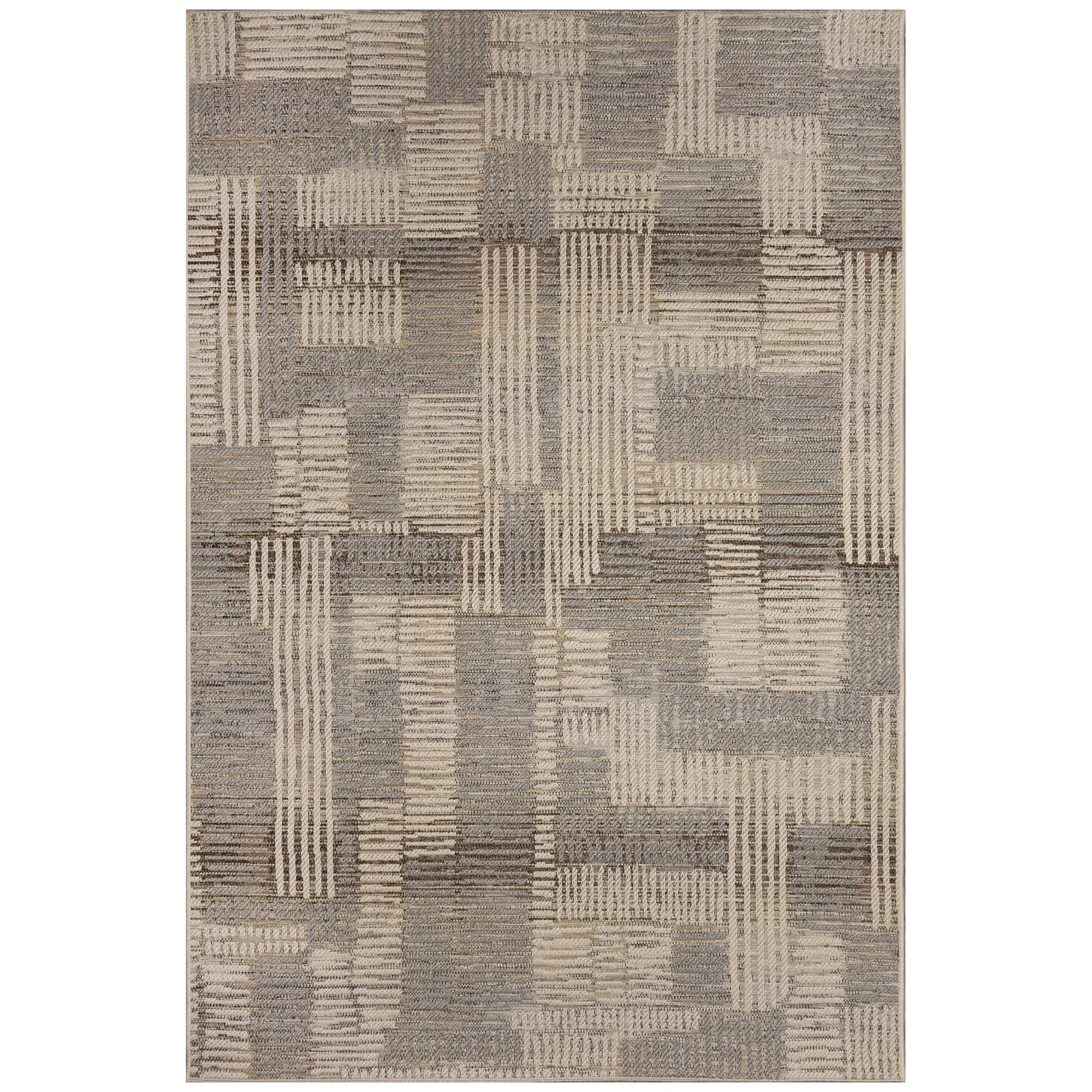 Madis Lines Indoor/Outdoor Area Rug Neutral | Wayfair North America