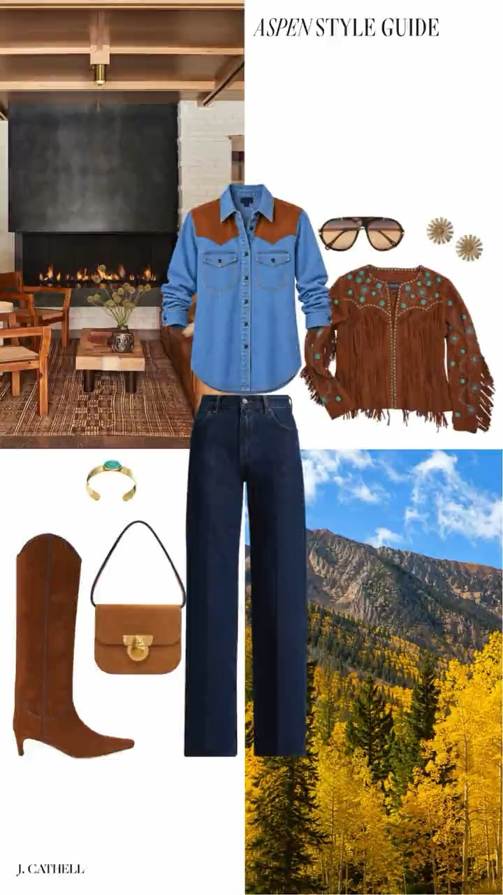 🍂 Aspen in the fall is equal parts mountain escape, incredible food, and some of the best western-inspired style of the season.

In A Fall Style Guide to Aspen, I’m sharing 11 chic outfits for a luxe getaway out west, plus a few of my favorite Aspen spots and the places still on my list for next time. Think rich suede, warm layered textures, polished boots, statement jackets, and elevated western pieces that feel perfectly at home in the mountains.

Whether you’re headed to Aspen this fall or simply love the luxe western look, tap to shop all 11 outfits and start planning your own mountain moment. 🤎🏔️✨

#LTKStyle #AspenStyle #FallFashion #WesternStyle #AspenOutfits #MountainChic #LuxeWestern #FallTravel #SuedeStyle #OutfitInspiration #LTKFinds

#LTKSeasonal #LTKOver40 #LTKTravel
