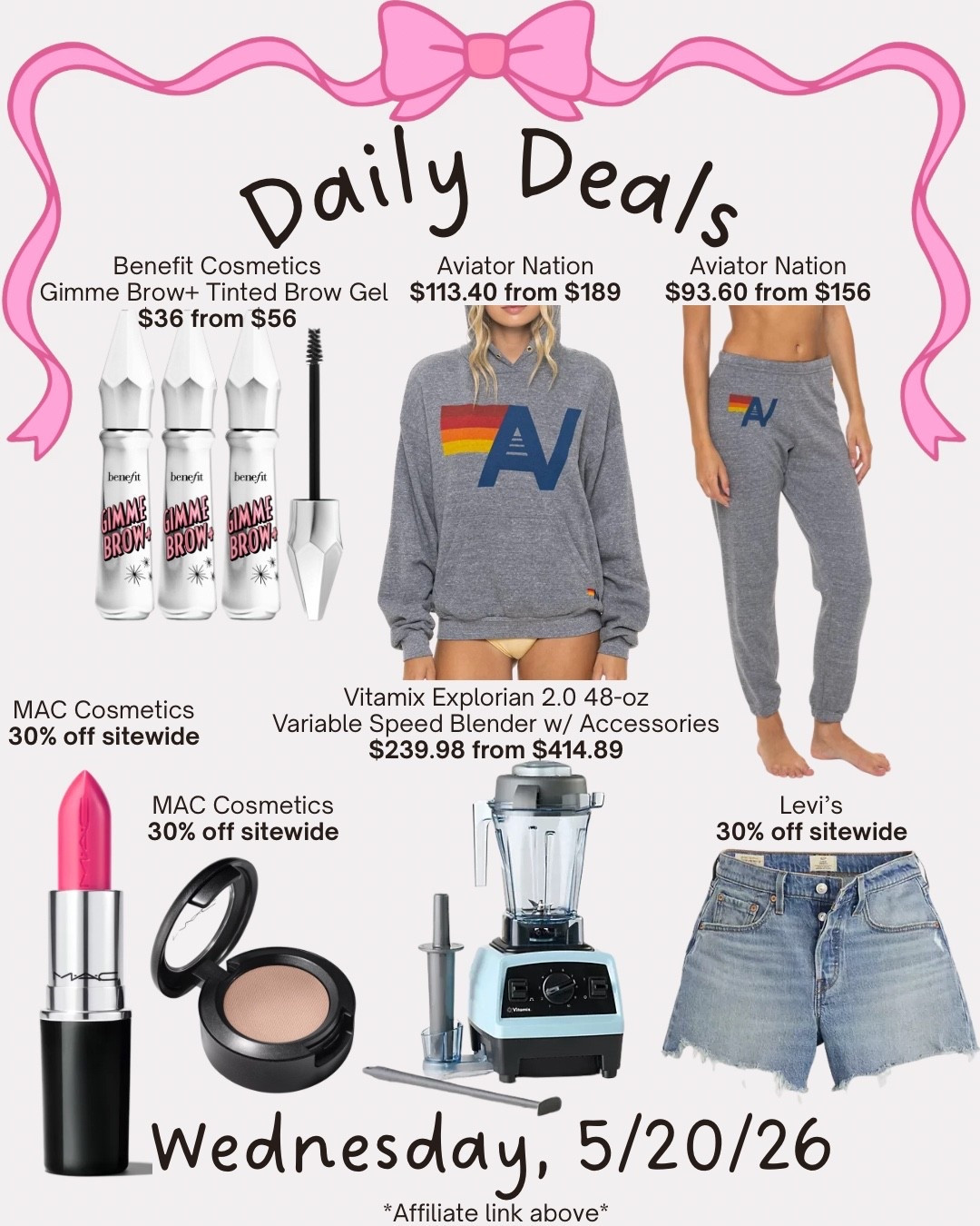 Daily deals. Memorial Day sale @aviatornation @QVC @levi

#LTKSeasonal #LTKSaleAlert #LTKootd