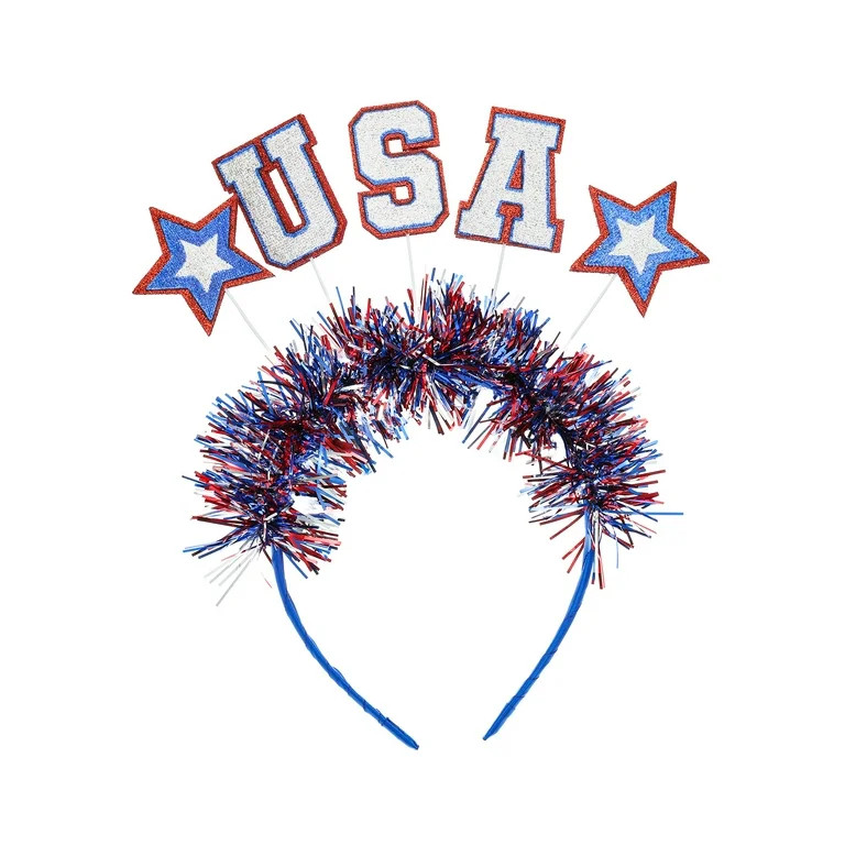 Way to Celebrate Patriotic USA Headbopper Headband in Red, White & Blue | Walmart (US)