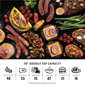 Blackstone 28" Original Omnivore Griddle with Hood 2-Burner Liquid Propane Flat Top Grill | Lowe's