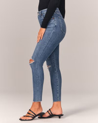 Women's Curve Love High Rise Super Skinny Ankle Jeans | Women's Bottoms | Abercrombie.com | Abercrombie & Fitch (US)