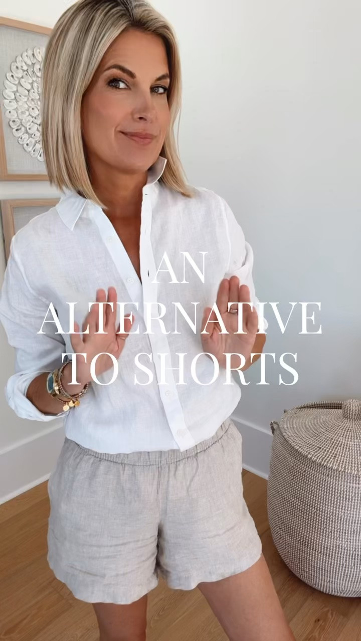 A linen skirt is a great alternative to shorts if you’re looking for a little more coverage.  I have the maxi and midi linen skirts from @Quince I am obsessed!  The midi skirt flexes better for the office, the maxi skirt is more casual.  I have small in both and in the linen shirt and organic cotton sweater.  

#quincepartner