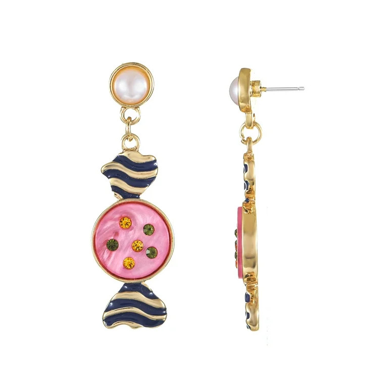 Way to Celebrate Halloween Candy Earrings, Multicolored, 1 Pair, Female | Walmart (US)