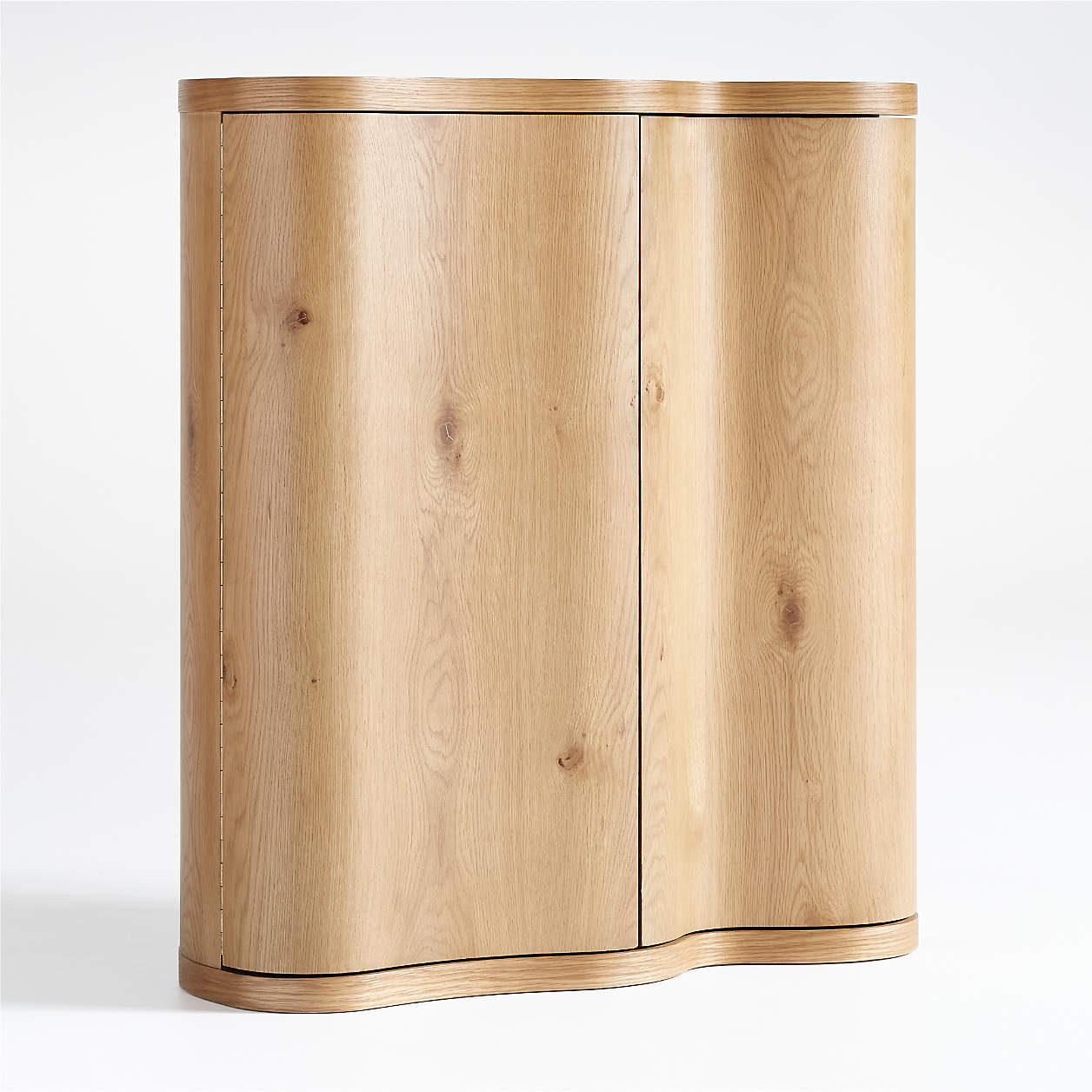 Winslow Natural Oak Wood Bar Cabinet by Jake Arnold + Reviews | Crate & Barrel | Crate & Barrel