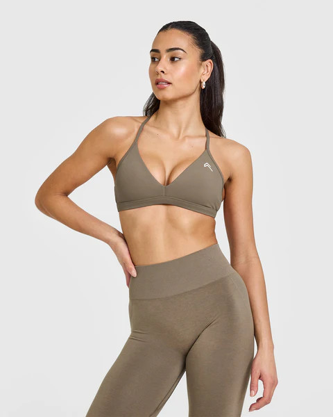 EasyLift™ Ultra Minimal V Neck Bralette 
 Moss Brown | Oner Active (UK / US)