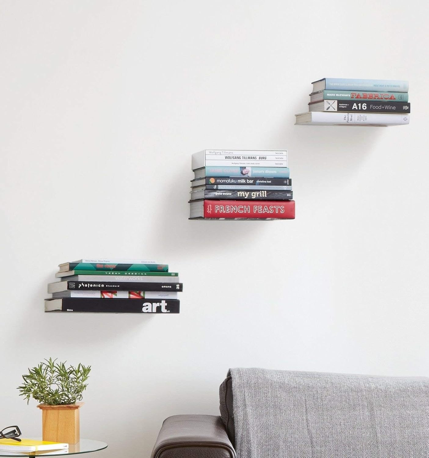 Amazon.com: Umbra Conceal Floating Bookshelf, Large, Silver, Set of 3 : Home & Kitchen | Amazon (US)