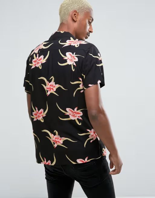 HUF Floral Print Shirt in Regular Fit | ASOS US