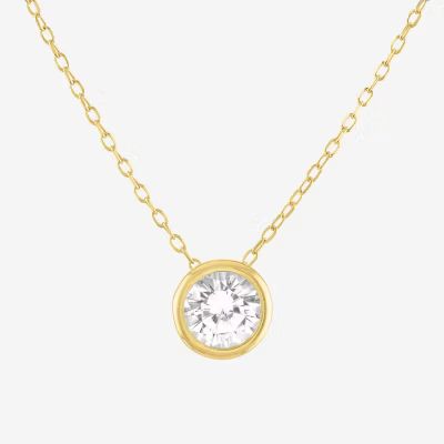 Limited Time Special! Womens Lab Created White Sapphire 14K Gold Over Silver Sterling Silver Roun... | JCPenney
