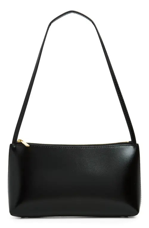 Mansur Gavriel Gaia Leather Shoulder Bag in Black/flamma at Nordstrom | Nordstrom