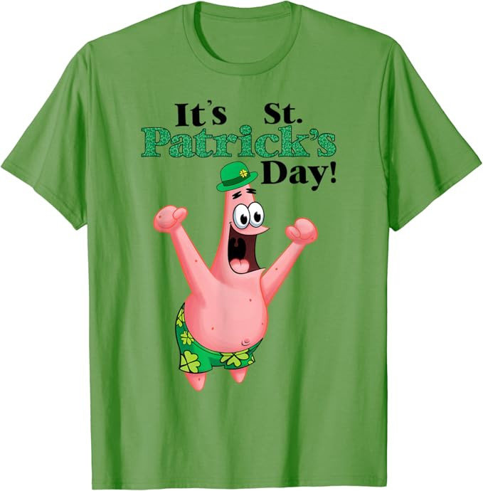 Spongebob St. Patrick's day T-shirt T-Shirt | Amazon (US)
