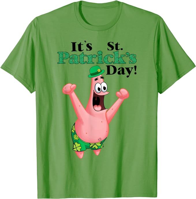 Spongebob St. Patrick's day T-shirt T-Shirt | Amazon (US)