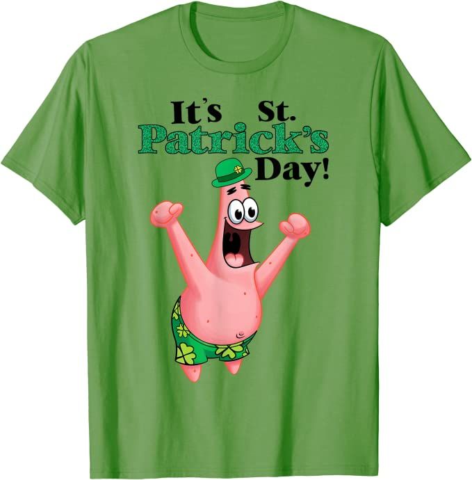 Spongebob St. Patrick's day T-shirt T-Shirt | Amazon (US)