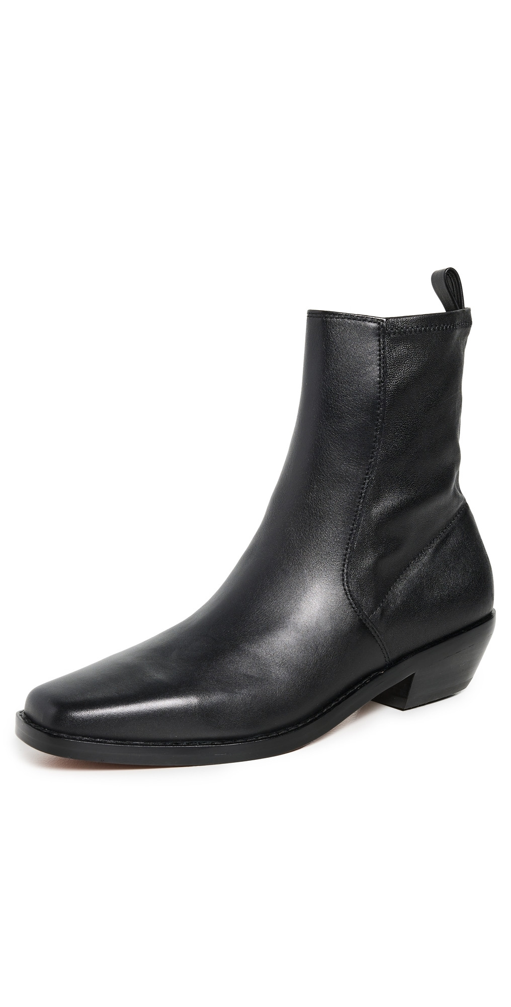 Madewell The Idris Ankle Boot in Leather True Black 7 | Shopbop