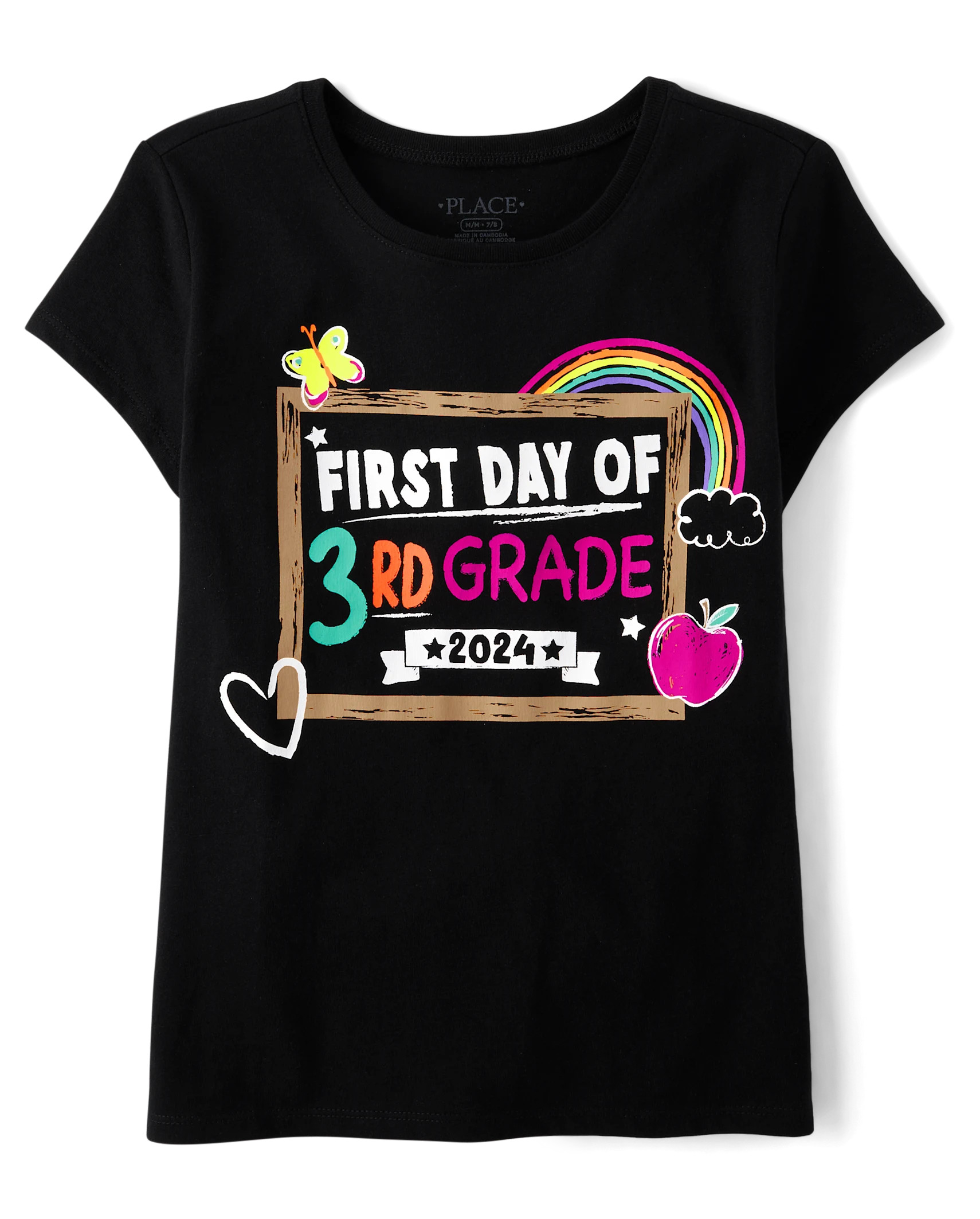 Girls First Day Of 3rd Grade Graphic Tee - black | The Children's Place