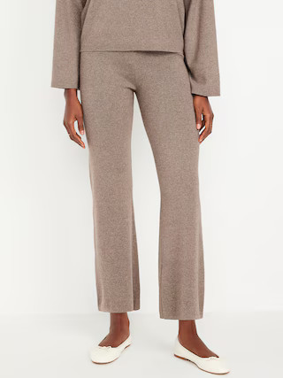 High-Waisted Crop Kick Flare Sweater Pants | Old Navy (US)