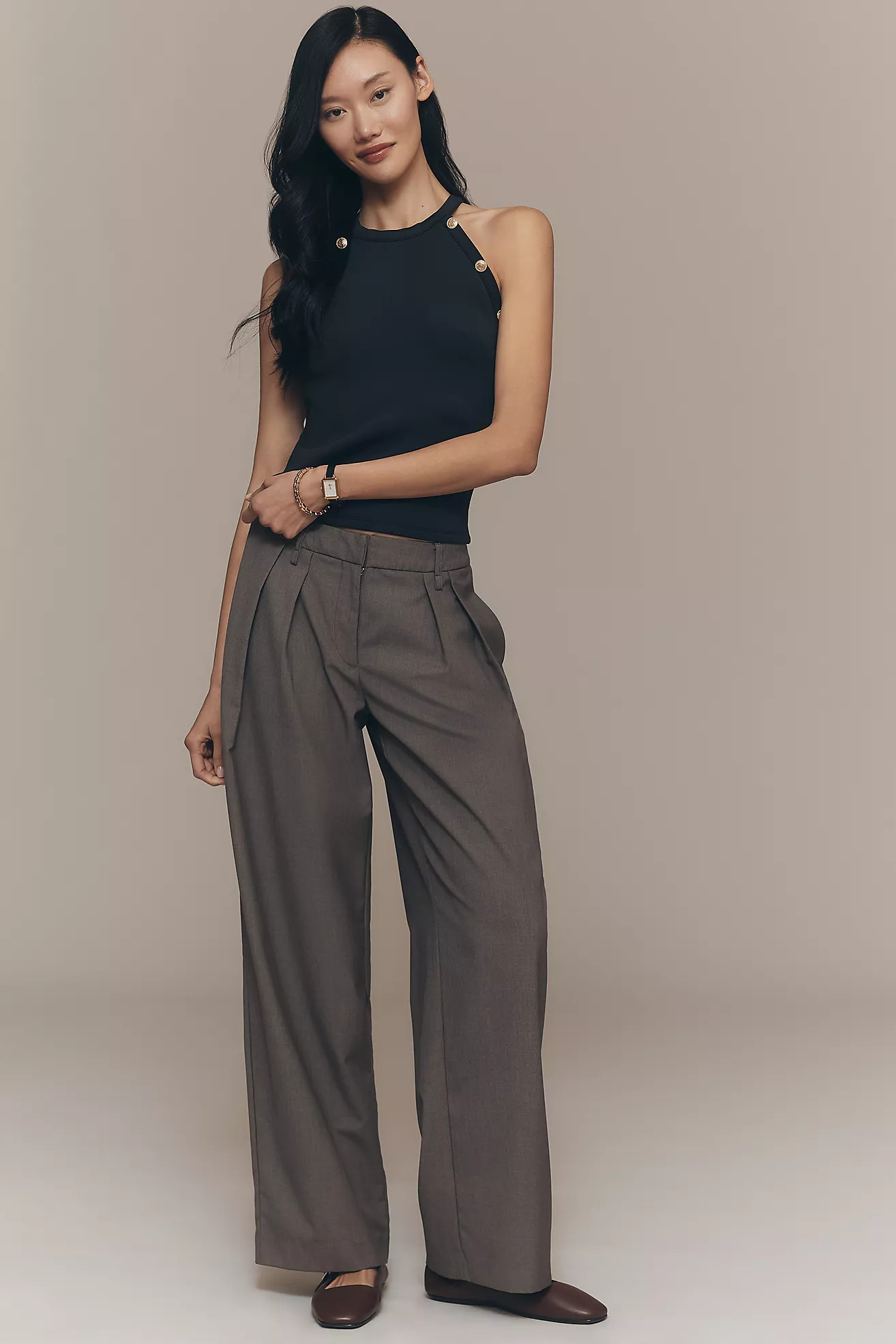 Maeve High-Neck Button Tank | Anthropologie (US)