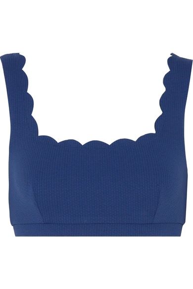Marysia - Palm Springs Scalloped Bikini Top - Cobalt blue | NET-A-PORTER (US)
