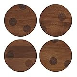 KATE SPADE Deco Dot 4-piece Coaster Set, 0.35 LB, Brown | Amazon (US)