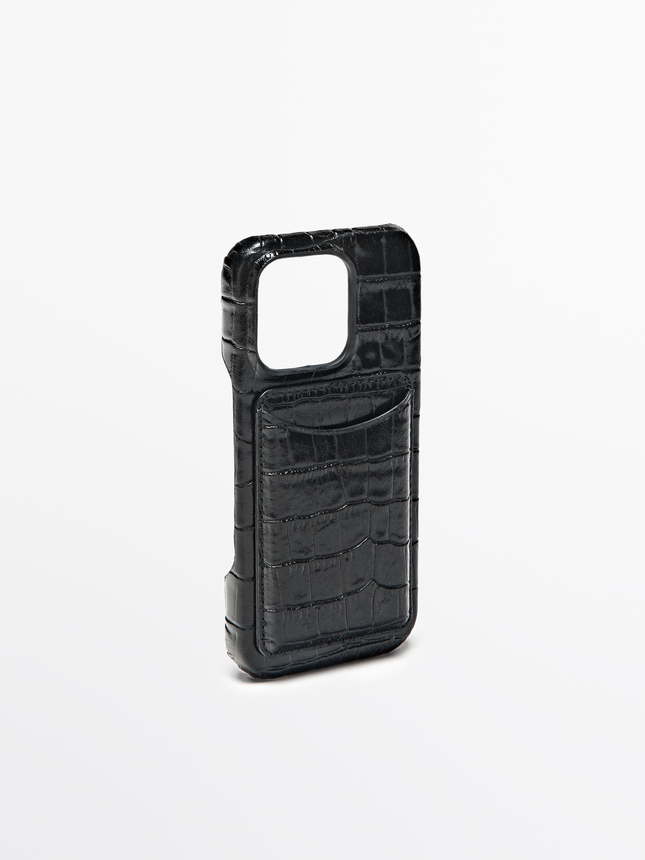 Nappa leather iPhone 16 Pro case | Massimo Dutti UK