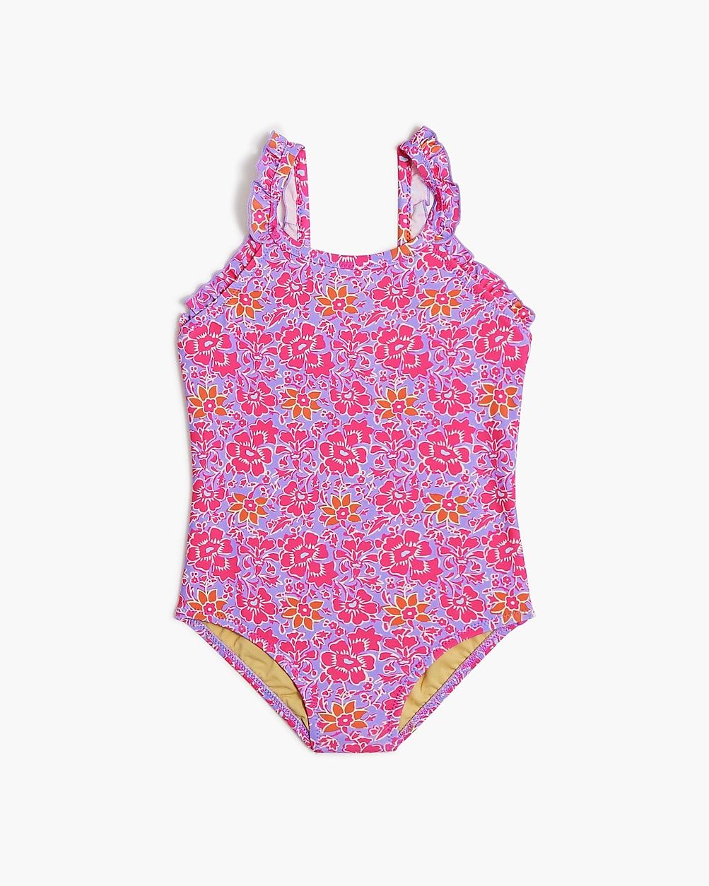 Girls' floral ruffle one-piece swimsuit | J.Crew Factory