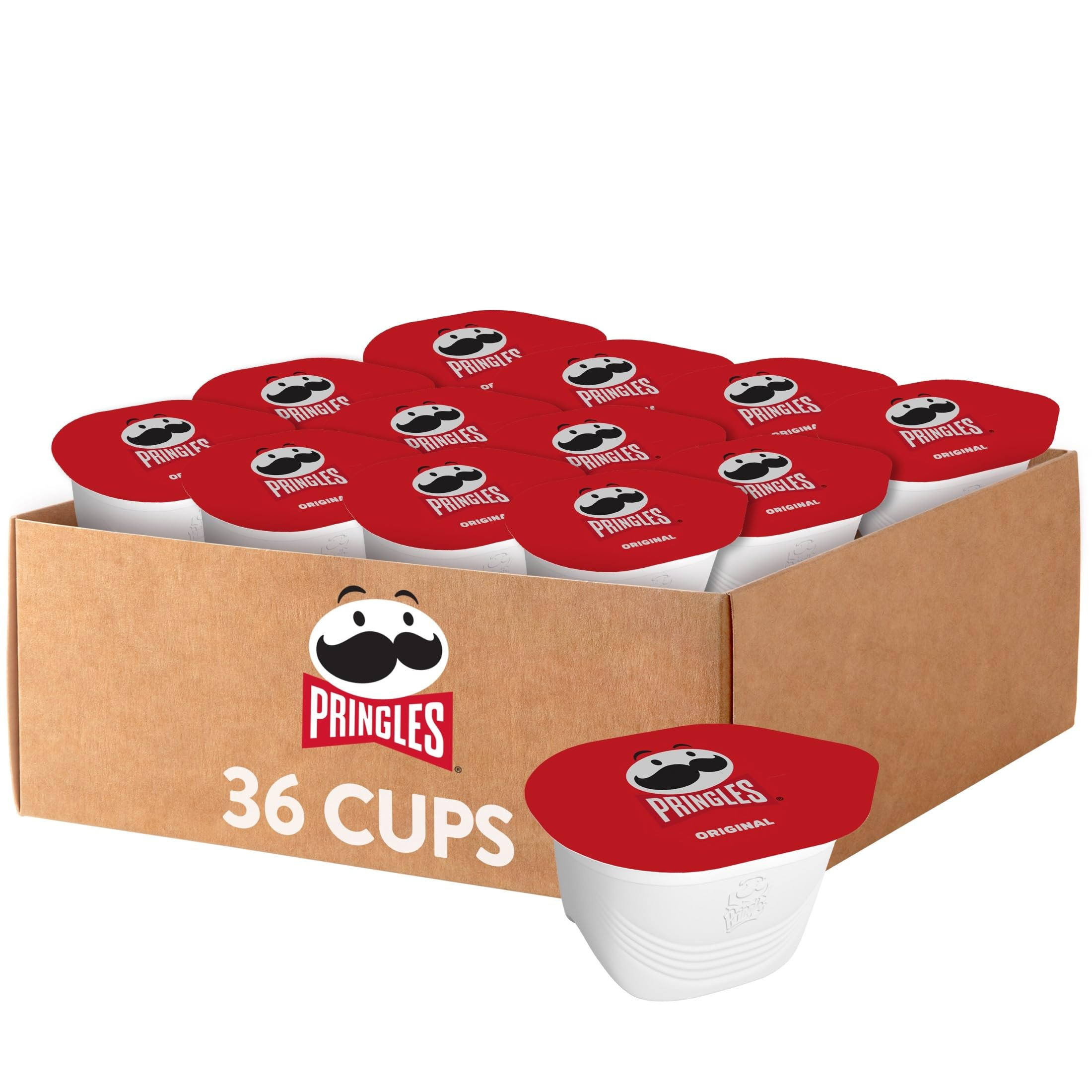 Pringles Potato Crisps Chips, Lunch Snacks, On-the-Go Snacks, Original (36 Cups) | Amazon (US)
