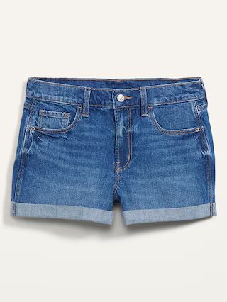 Mid-Rise Boyfriend Jean Shorts for Women -- 3-inch inseam | Old Navy (US)