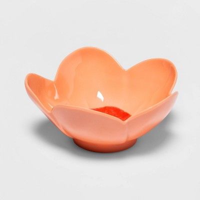 14oz Melamine Flower Dining Bowl Orange - Spritz™ | Target