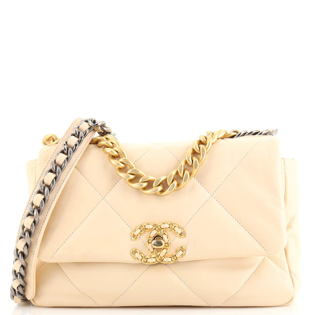 19 Flap Bag Quilted Lambskin Medium | Rebag