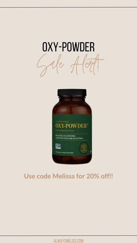 One of faves has given us a discount code!! Use code Melissa to save 20% off! For a limited time. If you have been wanting to try it now is a great time!

Oxy-Powder
Health and Wellness
Supplements

#LTKfindsunder100 #LTKfindsunder50